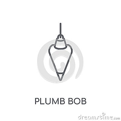 Plumb bob linear icon. Modern outline Plumb bob logo concept on Vector Illustration