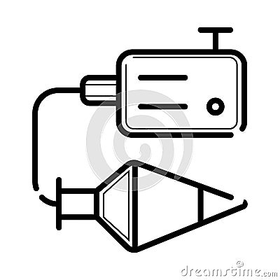 Plumb bob linear icon Stock Photo