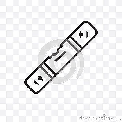 Plumb rule tool vector linear icon isolated on transparent background, Plumb rule tool transparency concept can be used for web an Vector Illustration