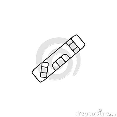 Plumb rule tool thin line icon. Plumb rule linear outline icon Vector Illustration