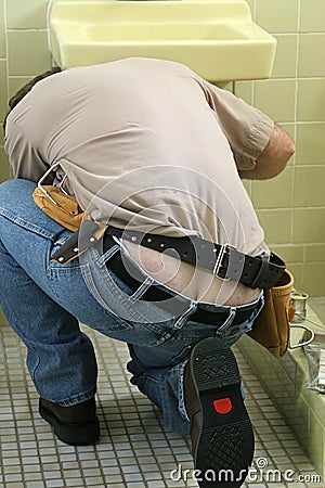 Plumber Crack Stock Photo