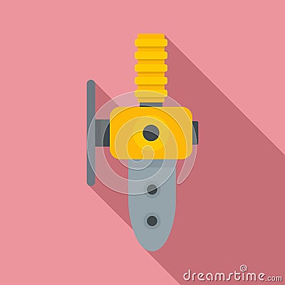 Plumber hand tool icon, flat style Vector Illustration