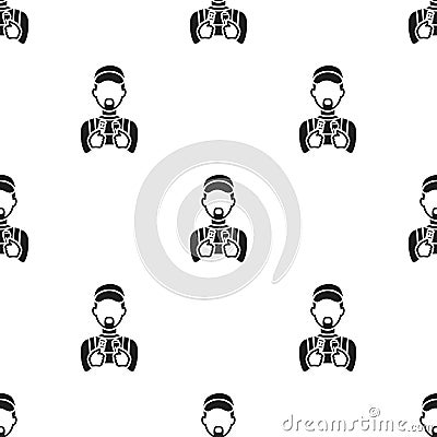 Plumber icon in black style isolated on white background. Plumbing pattern Vector Illustration