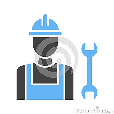 Plumber icon vector image. Vector Illustration