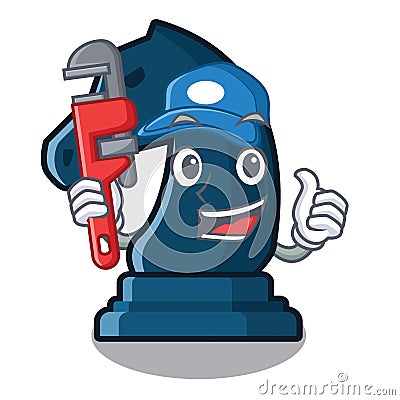 Plumber knight chess toys in character shape Vector Illustration