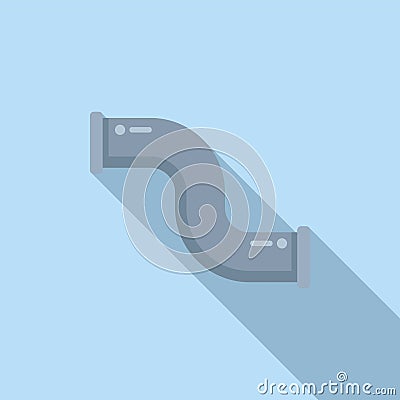 Plumber pipe icon flat vector. Water service Stock Photo