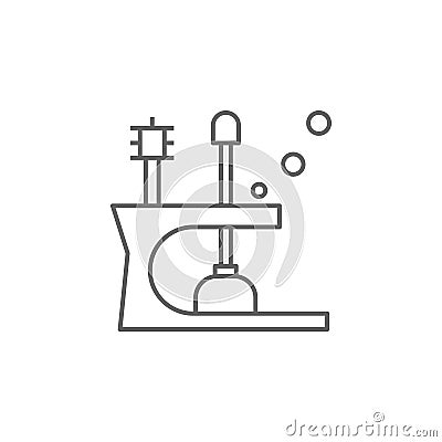 Plumber, plunger tools icon. Element of plumber icon. Thin line icon for website design and development, app development. Premium Stock Photo