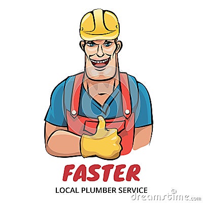 Plumber service Vector Illustration