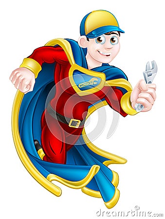 Plumber Super Hero Vector Illustration