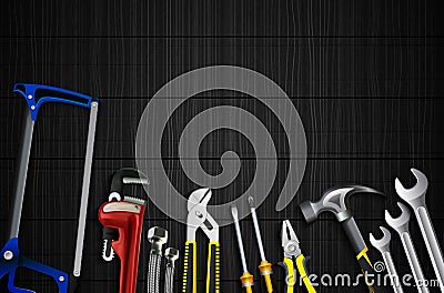 Plumber tools icon set Vector Illustration