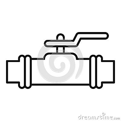 Plumber water tap icon, outline style Vector Illustration