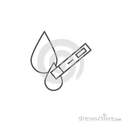 Plumber, water tester icon. Element of plumber icon. Thin line icon for website design and development, app development. Premium Stock Photo