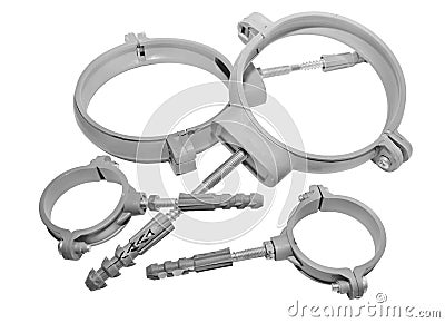 Plumbing clamp Stock Photo