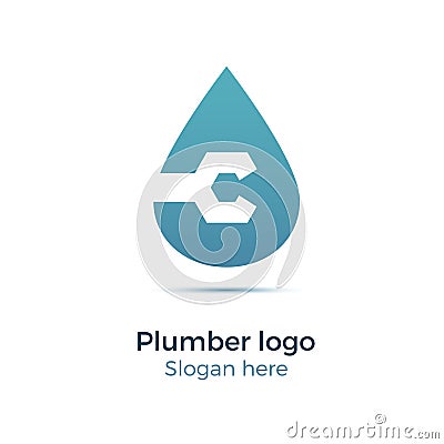 Plumbing company logo Vector Illustration