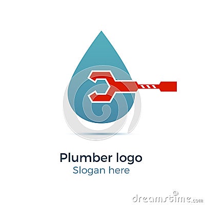 Plumbing company logo Vector Illustration