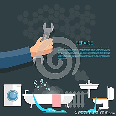 Plumbing concept Vector Illustration