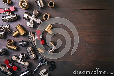 Plumbing equipment with copy space Stock Photo