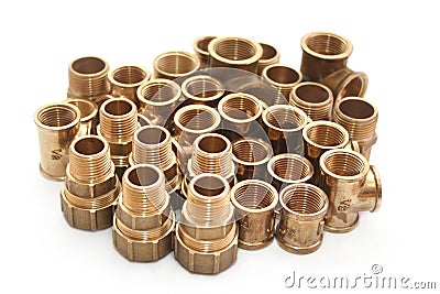 Plumbing fittings Stock Photo