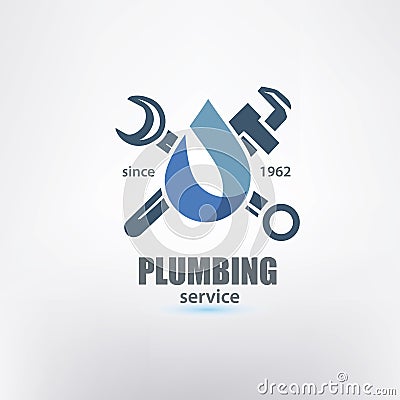 Plumbing service logo template Vector Illustration