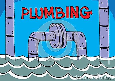 Plumbing service trade profession Vector Illustration