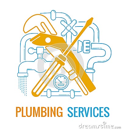 Plumbing services Icon Stock Photo