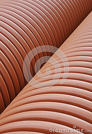 Plumbing tubes close-up Stock Photo