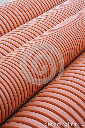 Plumbing tubes close-up Stock Photo