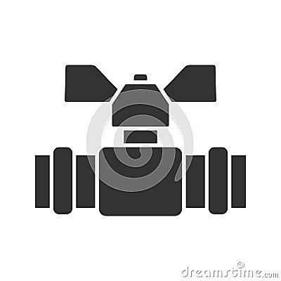 Plumbing valve glyph icon Vector Illustration