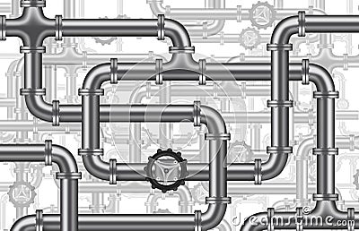 Plumbing water oil pipelines valve isolated Stock Photo