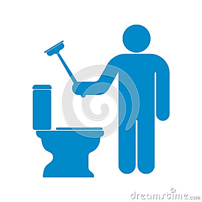 Plumbing work symbol icon Vector Illustration