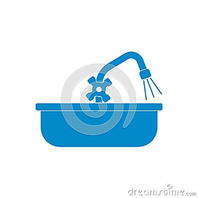 Plumbing work symbol icon Vector Illustration