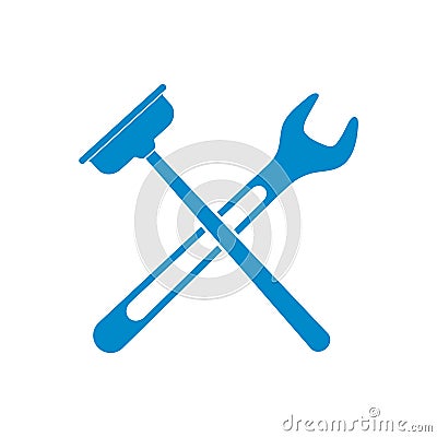 Plumbing work symbol icon Vector Illustration