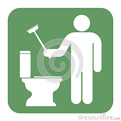 Plumbing work symbol icon Vector Illustration