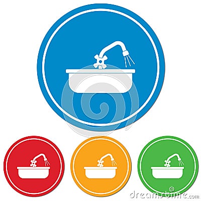 Plumbing work symbol icon Vector Illustration