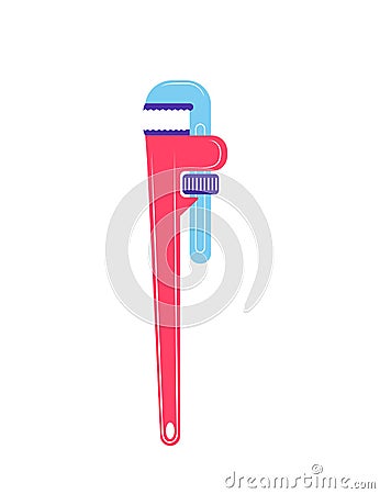 Plumbing wrench icon. Isolated objekt on a white background Cartoon Illustration