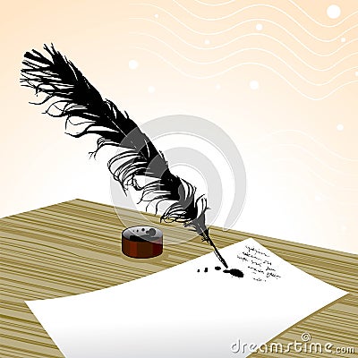 Plume pen vector Vector Illustration