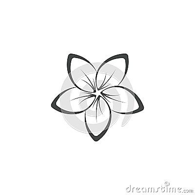 Plumeria Logo Template vector symbol Vector Illustration