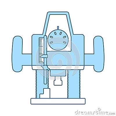 Plunger Milling Cutter Icon Vector Illustration