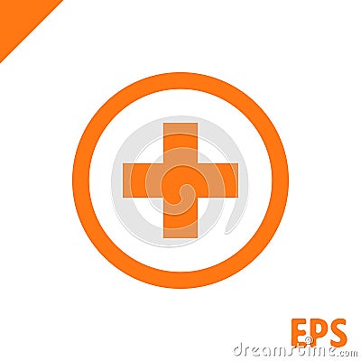 Plus icon stock vector illustration flat design Vector Illustration