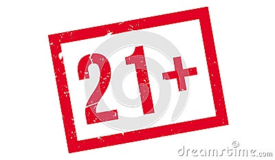 21 plus rubber stamp Stock Photo