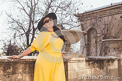 Plus size fashion model Stock Photo