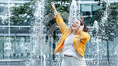 Plus size Wellbeing, Ways to Practice Body Positivity. focus on self-love and acceptance. Happy confident young woman Stock Photo