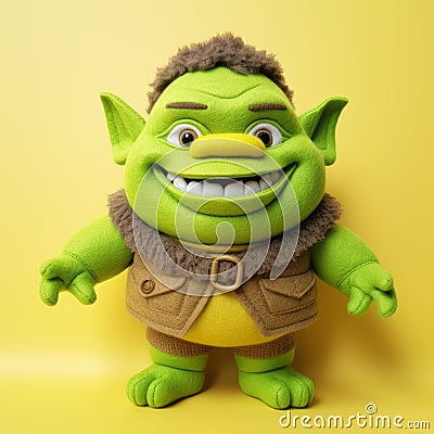 Super Cute Felt Ogre: High Quality Photo Of Animated Troll Doll Stock Photo