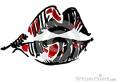 Plush lips Stock Photo