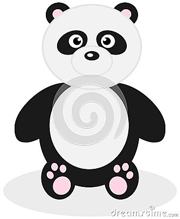 A plush panda Vector Illustration