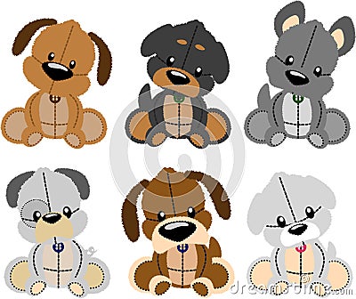 Plush puppies Stock Photo