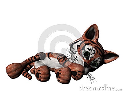 Plush tiger illustration Cartoon Illustration