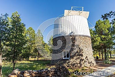 Flagstaff, Arizona, September 1, 2022: The Pluto Discovery Telescope at the Lowell Observatory in Flagstaff, AZ Editorial Stock Photo