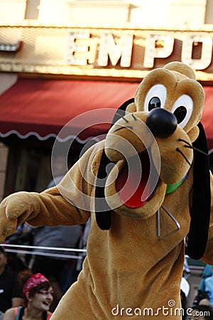 Pluto at Disneyland Editorial Stock Photo