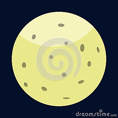 Pluto planet icon, cartoon style Vector Illustration